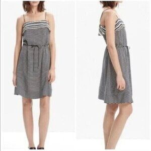 Madewell Stripped Tie Waist Mini Dress Size 8 Pre-owned